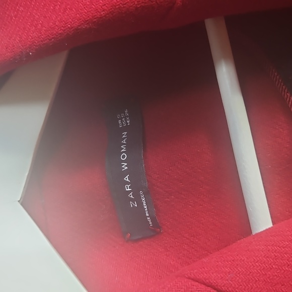Zara red 75% wool coat - Picture 4 of 7